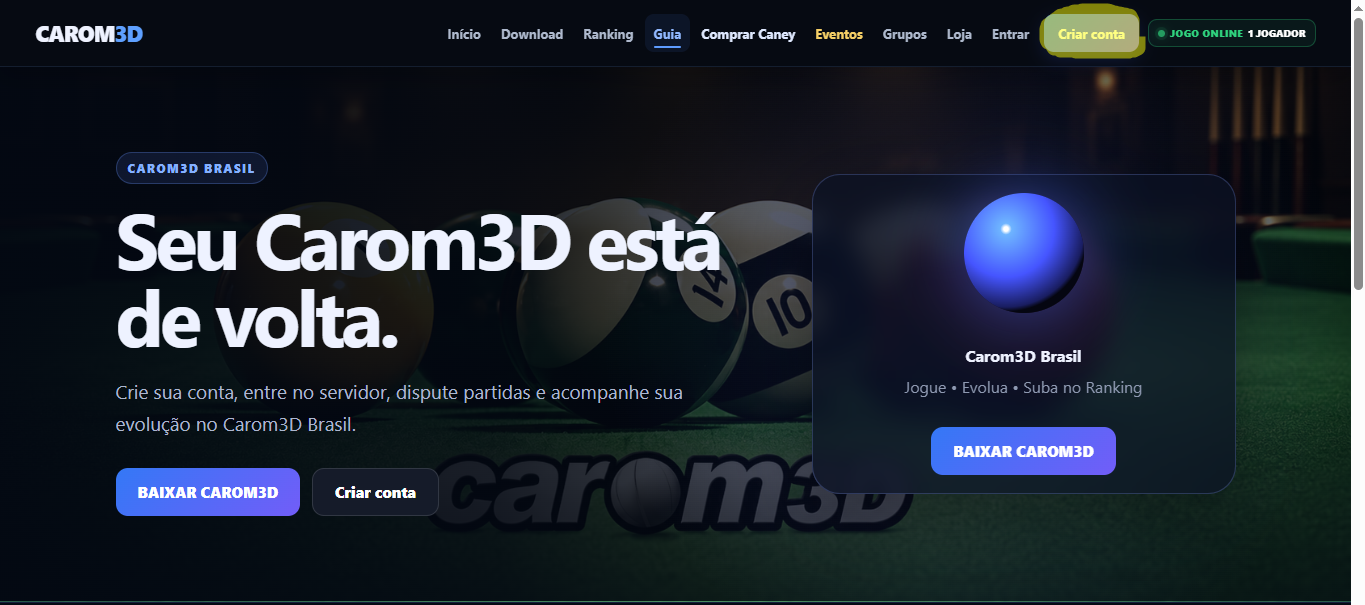 Carom3D online gameplay - screenshot 1